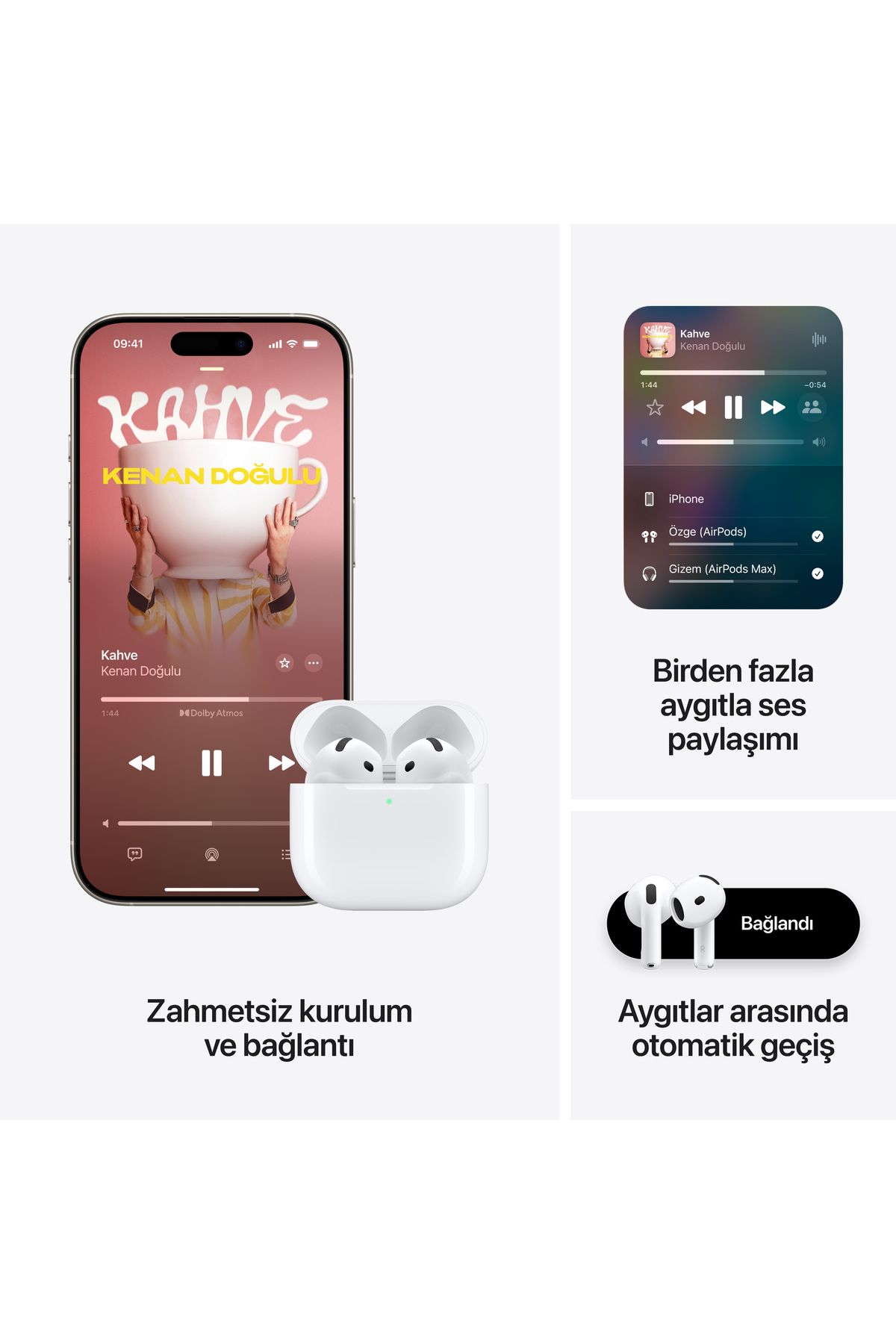 Apple AirPods 4 Aktif Gürültü Engelleme Özellikli Apple AirPods 4 Aktif Gürültü Engelleme Özellikli